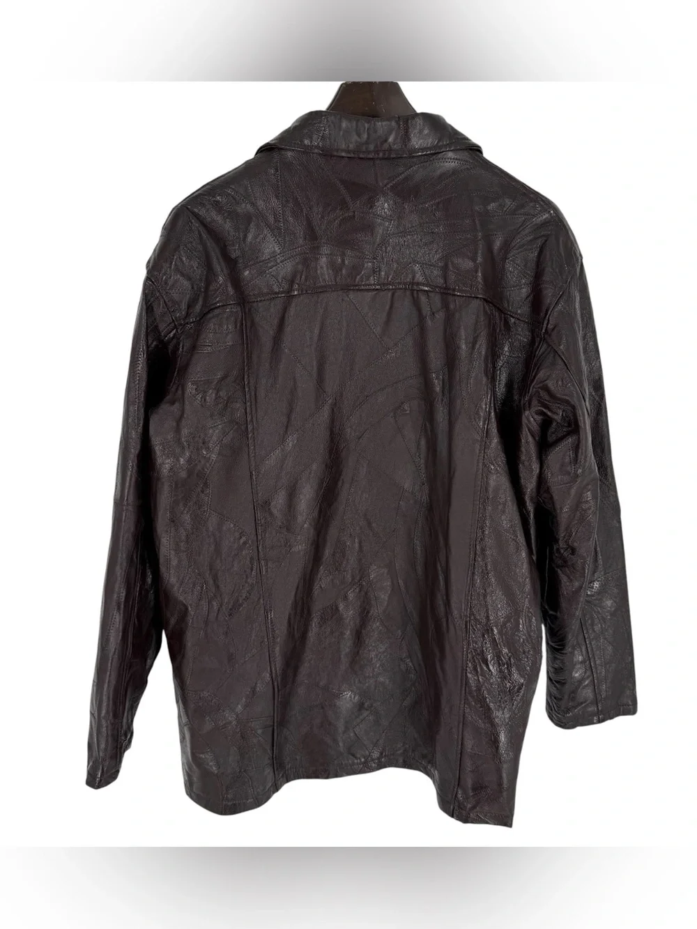Vintage Haband Leather Jacket Mens Size XXL Brown Patchwork